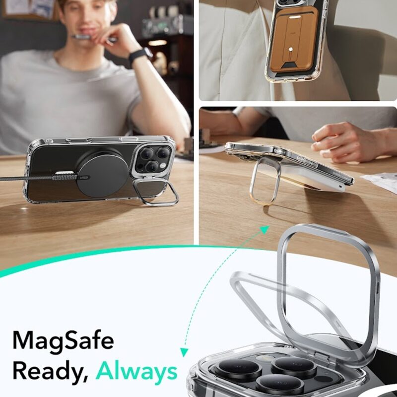 Capa Stash Stand + Película Vidro Esr iPhone 16 Pro Max