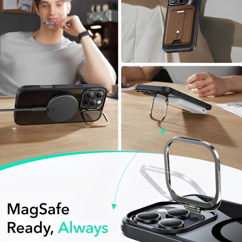 Capa Stash Stand + Película Vidro Esr iPhone 16 Pro Max