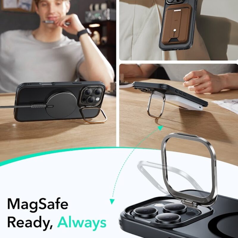 Capa Stash Stand + Película Vidro Esr iPhone 16 Pro Max