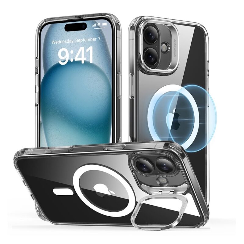Capa p/iPhone 16 Esr Classic Suporte Stash Transparente