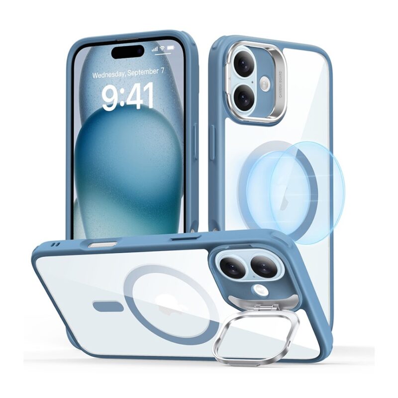 Capa iPhone 16 Esr Classic com Suporte Stash Azul Clear