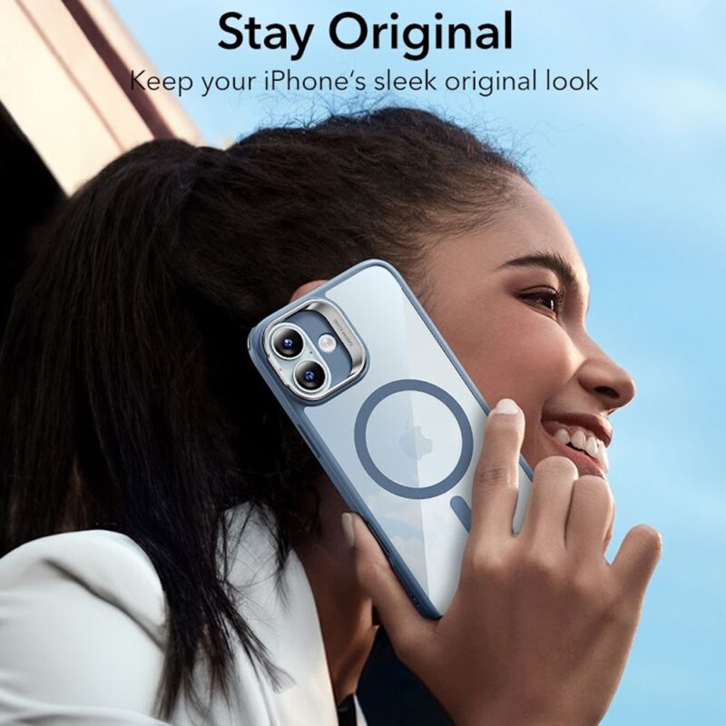 Capa iPhone 16 Esr Classic com Suporte Stash Azul Clear