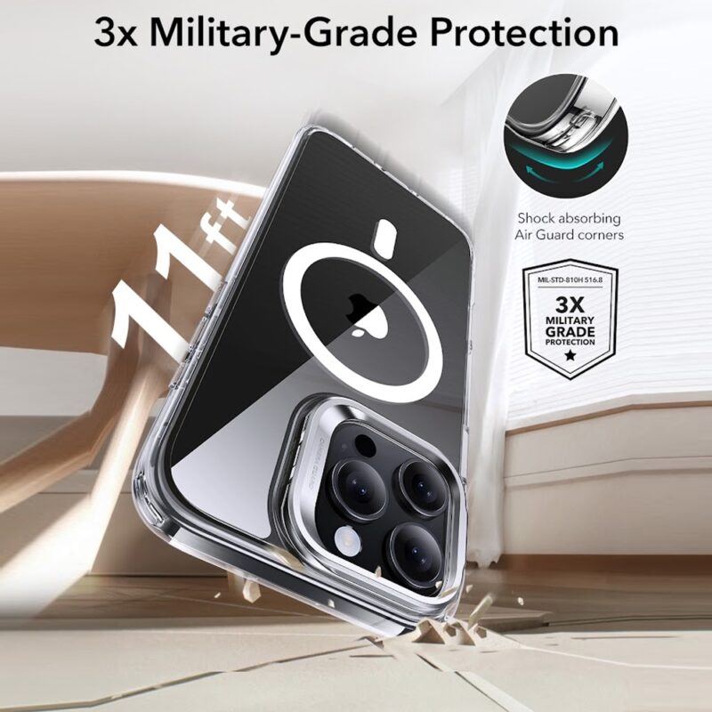 Capa iPhone 16 Pro Esr com Suporte Stash Transparente