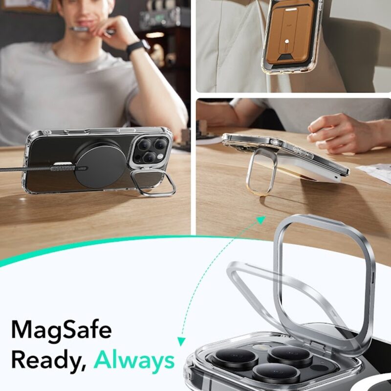Capa iPhone 16 Pro Max Esr com Suporte Stash Transparent