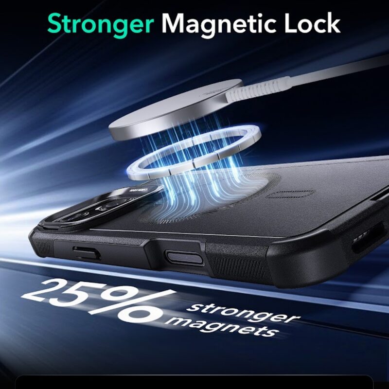 Capa iPhone 16 Pro Esr Cyber Armor Suporte Stash Preta
