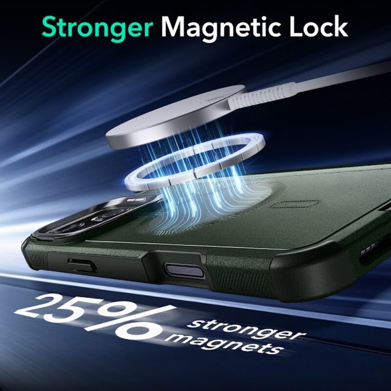 Capa iPhone 16 Pro Max Esr Cyber com Suporte Stash Verde