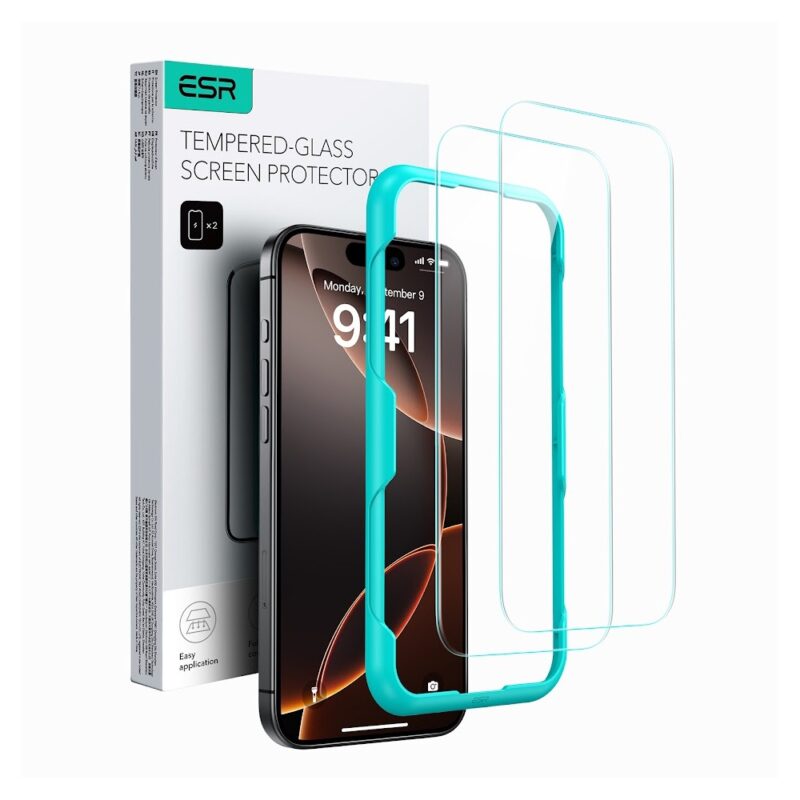 Película de Vidro Esr iPhone 16 Pro Max Pacote 2un Clear