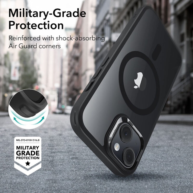Capa/Capinha Esr Classic Hybrid p/iPhone 15 Preto Clear