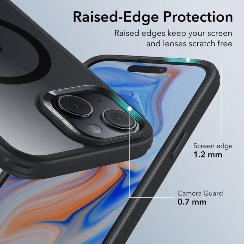 Capa/Capinha Esr Classic Hybrid p/iPhone 15 Preto Clear