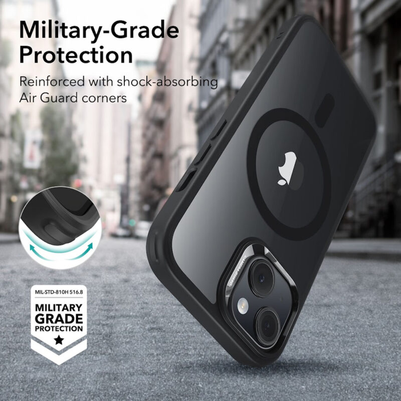 Capa/Capinha Esr Classic pra iPhone 15 Plus Preto Clear