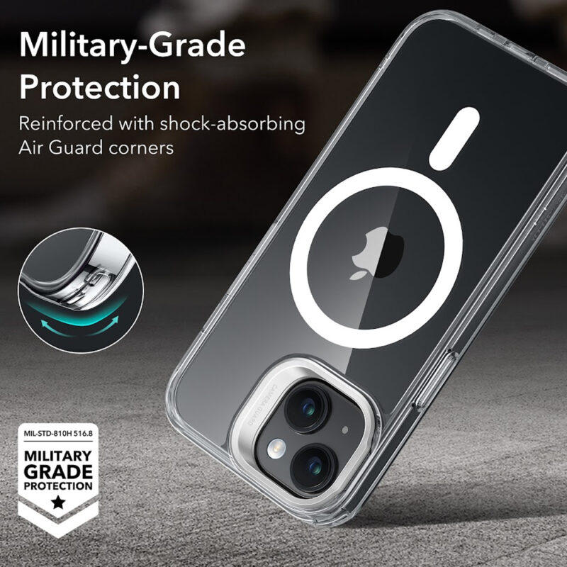 Capa Esr Classic Com Suporte para iPhone 15 Transparente