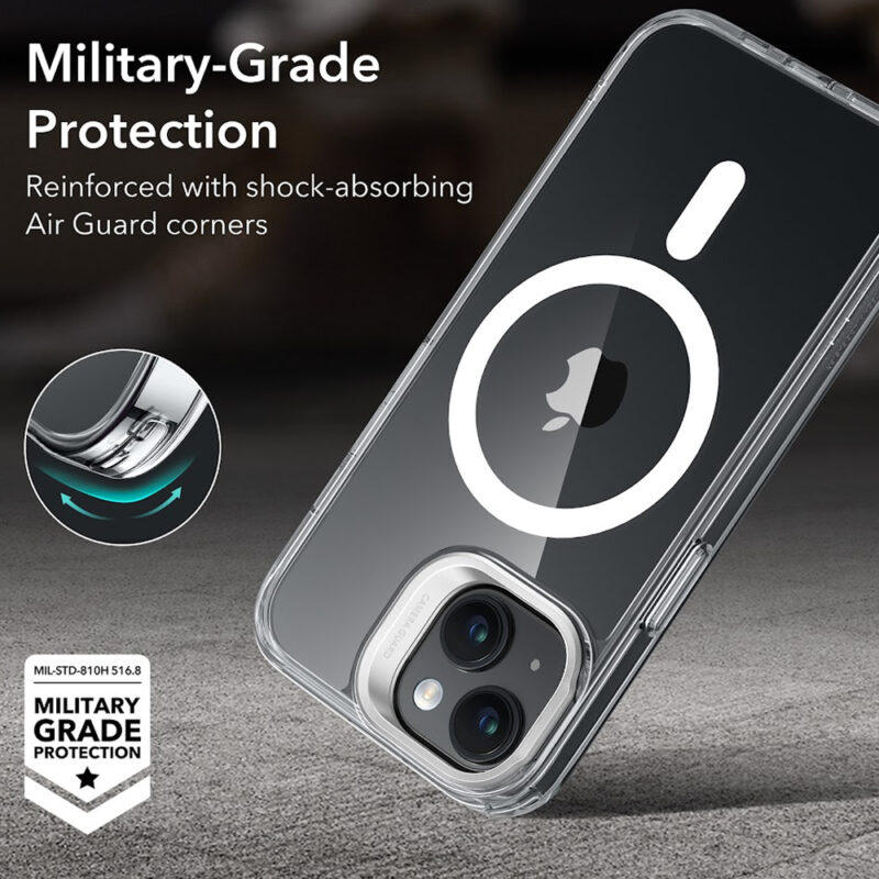 Capa Esr Classic Com Suporte iPhone 15 Plus Transparente
