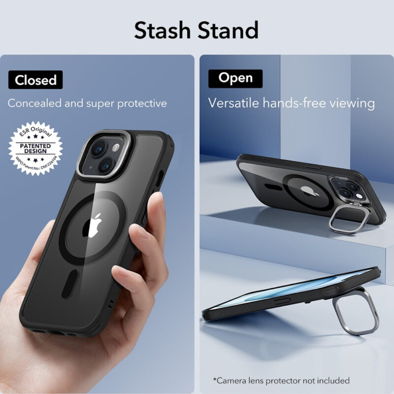 Capa Esr Classic Com Suporte iPhone 15 Plus Preto Clear