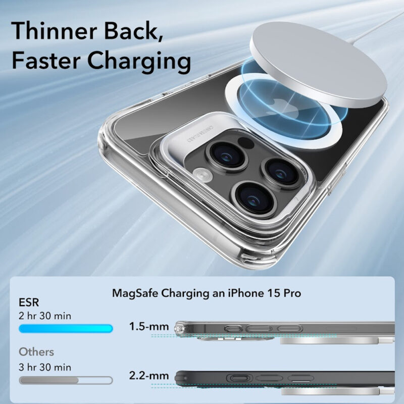 Capa Esr Classic Com Suporte iPhone 15 Pro Transparente