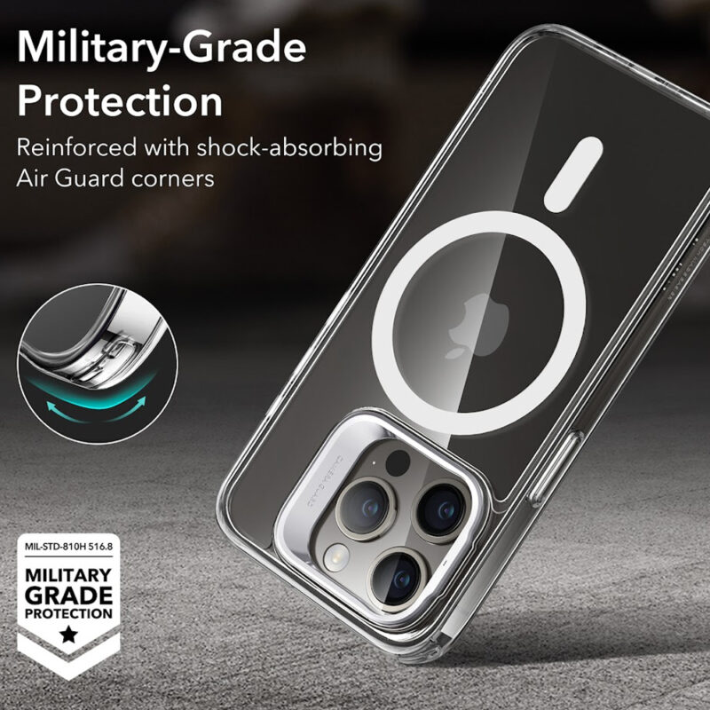 Capa Esr Classic Com Suporte iPhone 15 Pro Transparente