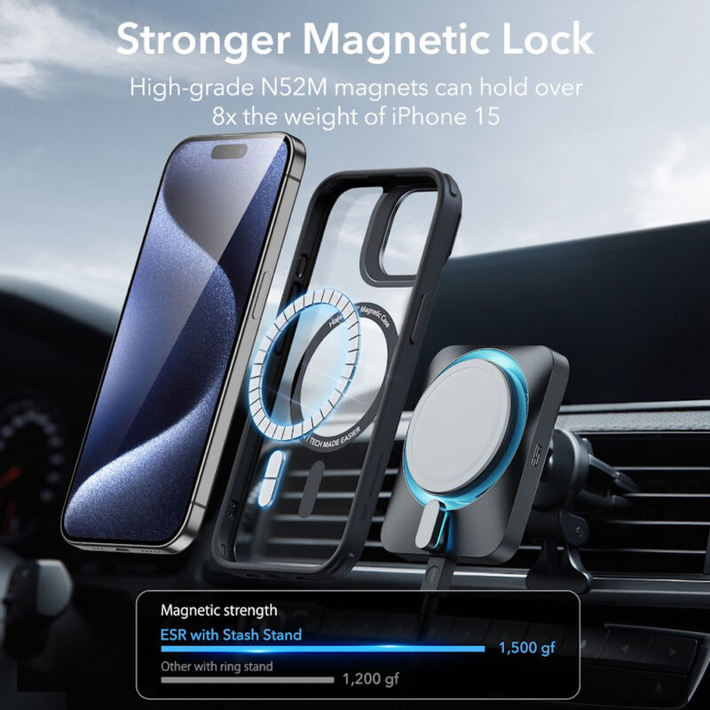 Capa híbrida Esr Classic Com Suporte iPhone 15 Pro Max