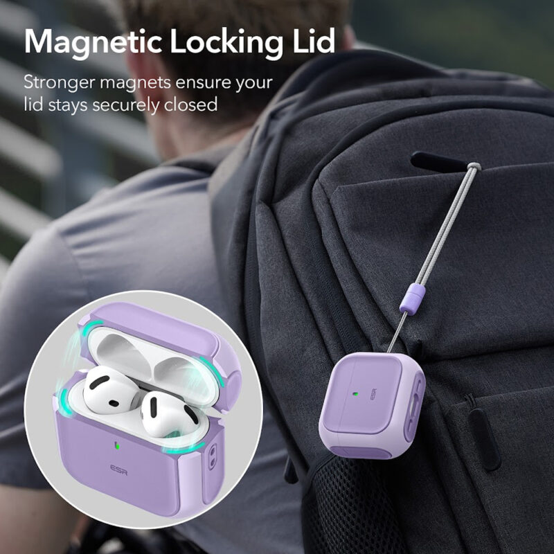Capa Case Orbit Hybrid Esr p/AirPods Pro 4 2024 Púrpura