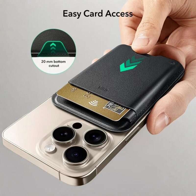 Carteira Magnética ESR MagSafe para iPhone Preto