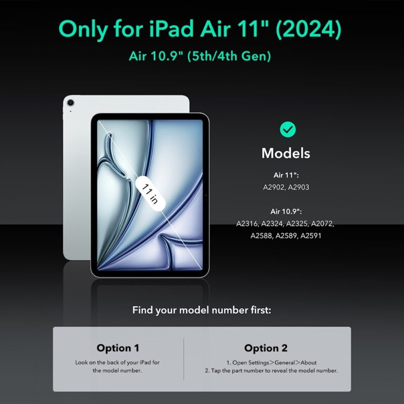 Capa Shift Tablet Esr para iPad Air 11,5,4 Preta 1B19302