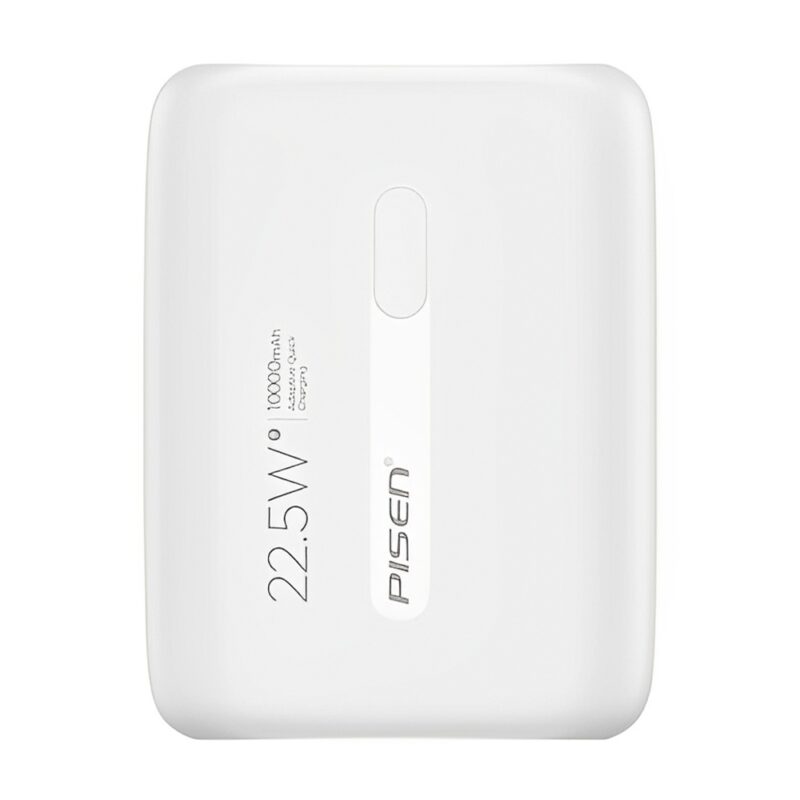 Power Bank 10000Mah Pisen Porta Usb C/A Máx 22.5W Branca