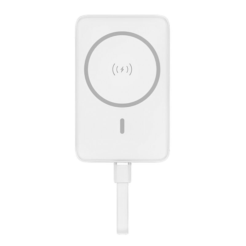 Power Bank Magnética Pisen Usb C 10000mAh Máx 30W Branca