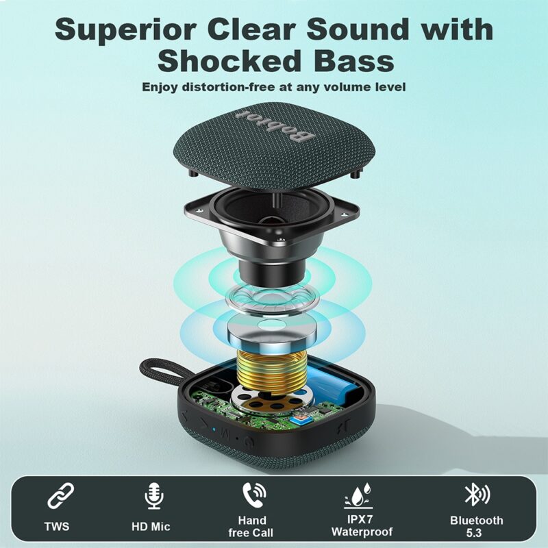 Caixa Som Bobtot ET35 Alto-Falante Bluetooth Azul Dark