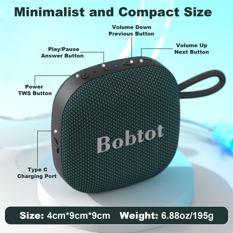 Caixa Som Bobtot ET35 Alto-Falante Bluetooth Azul Dark