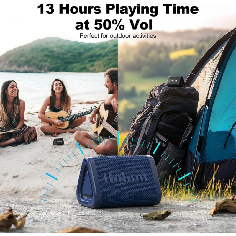 Caixa de Som Bobtot ET2240A Alto-Falante Bluetooth Azul