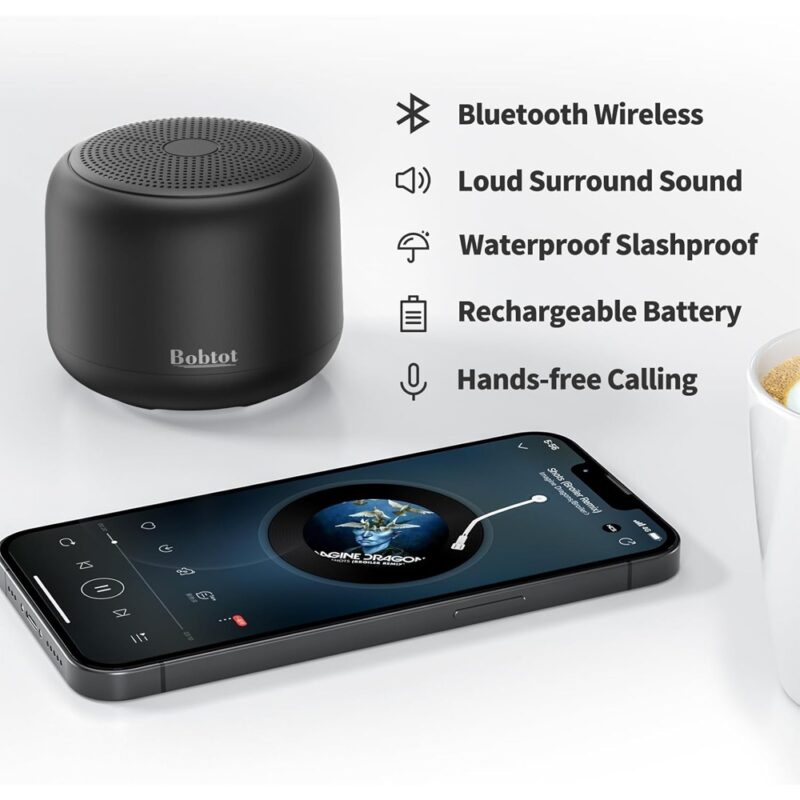Caixa Som Bobtot ET18 Alto-Falante Bluetooth 5.0 Preto