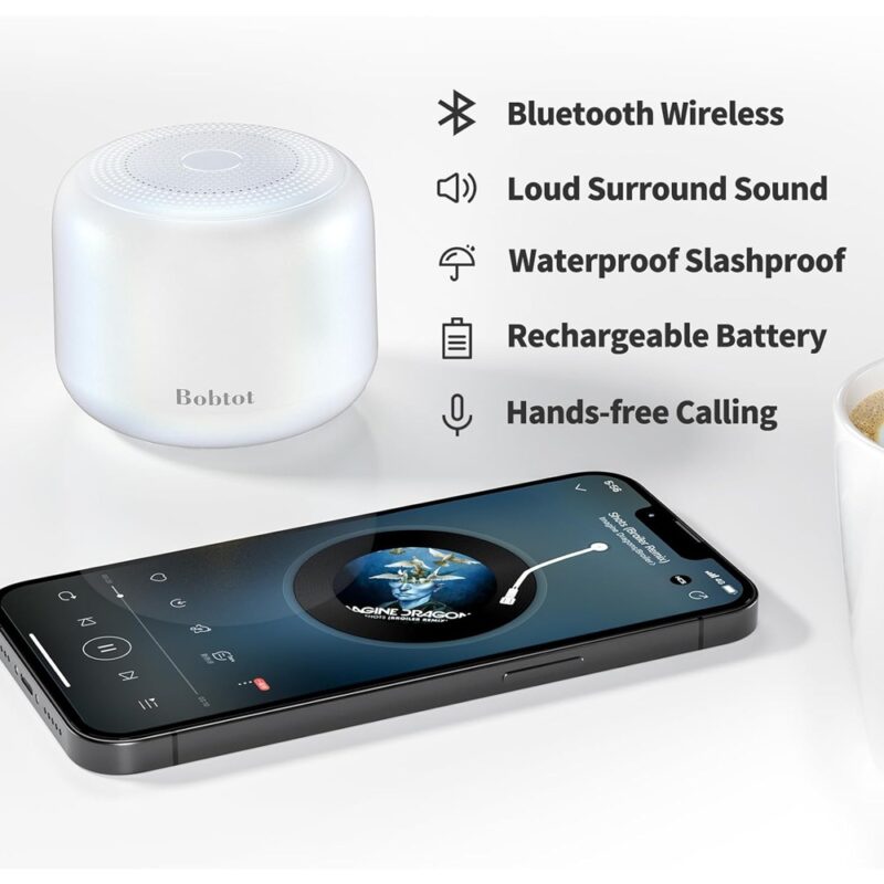 Caixa de Som Bobtot ET18 Alto-Falante Bluetooth Branca