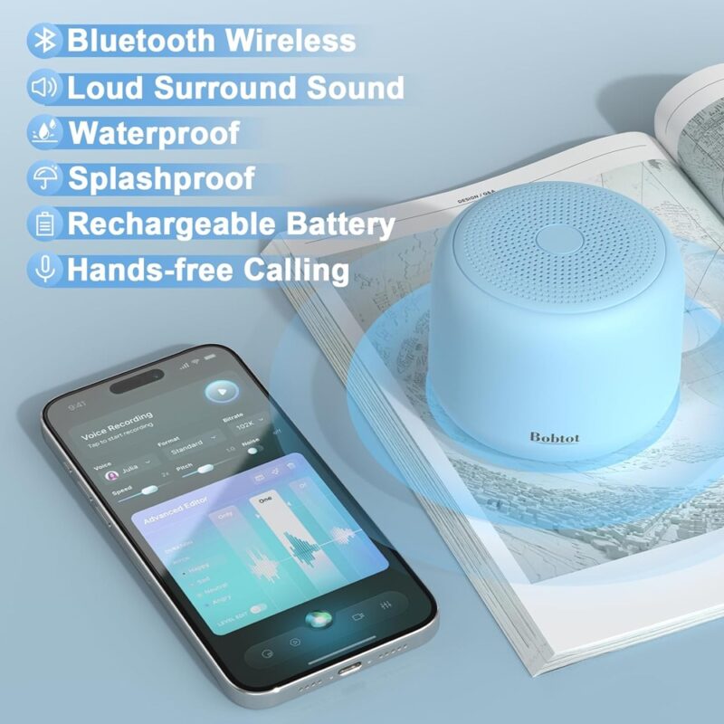 Caixa de Som Bobtot ET18 Alto-Falante Bluetooth 5.0 Azul