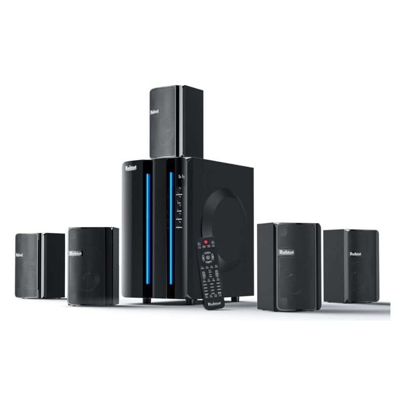 Sistema de Som Surround Bobtot 5.1 Home Theater Preto