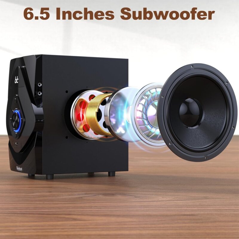 Sistema de Som Surround Bobtot 5.1 Home Theater Preto