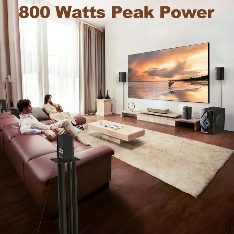 Sistema de Som Surround Bobtot 5.1 Home Theater Preto