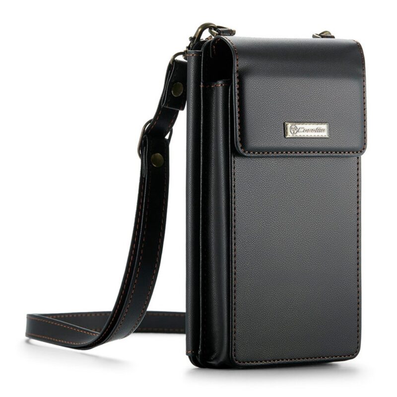 Mini Bolsa Transversal Feminina CaseMe pra Celular Preta