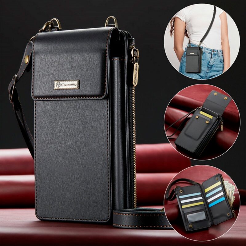 Mini Bolsa Transversal Feminina CaseMe pra Celular Preta