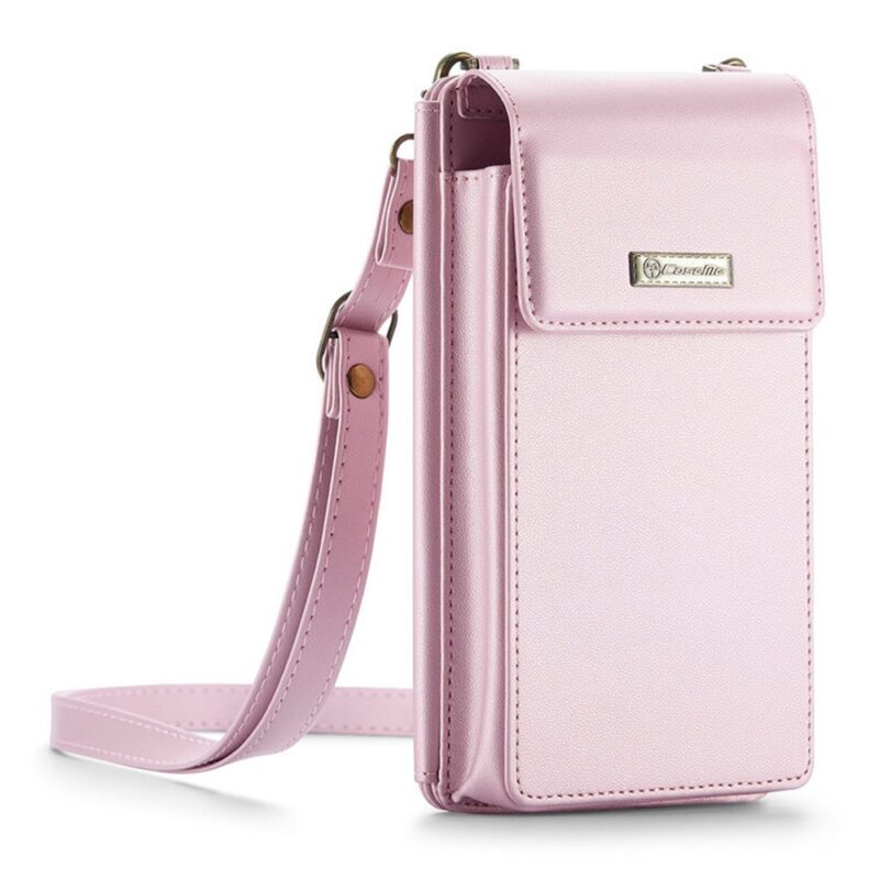 Mini Bolsa Transversal Feminina CaseMe pra Celular Rosa