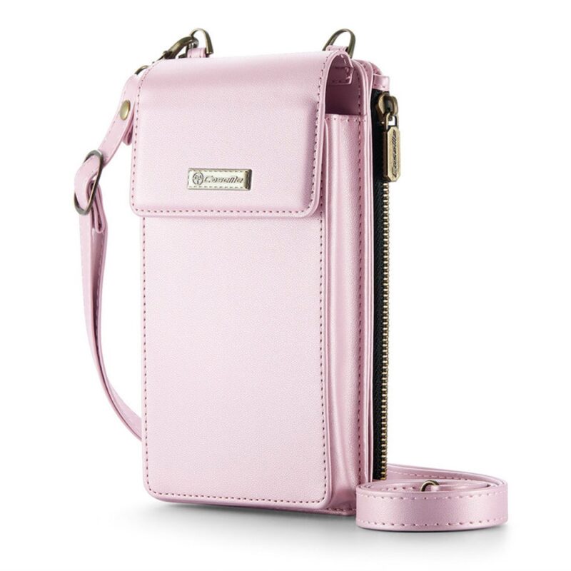 Mini Bolsa Transversal Feminina CaseMe pra Celular Rosa