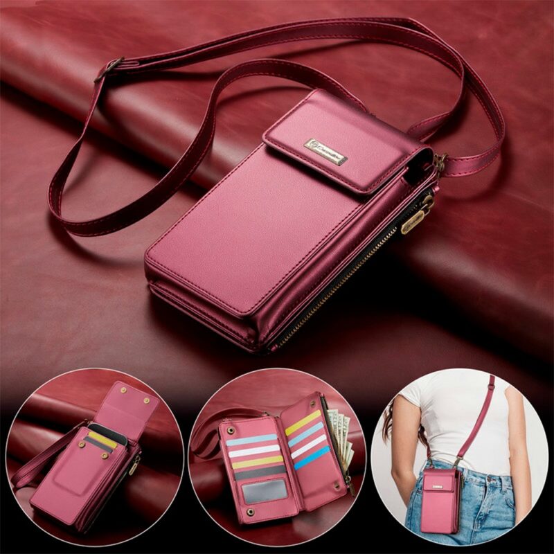 Mini Bolsa Transversal Feminina CaseMe Celular Vermelha