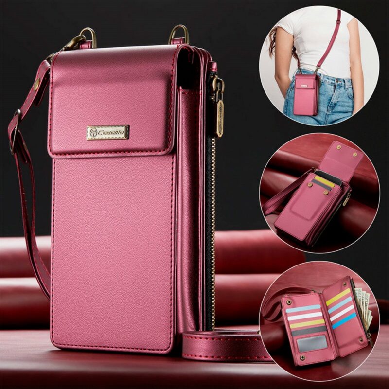 Mini Bolsa Transversal Feminina CaseMe Celular Vermelha