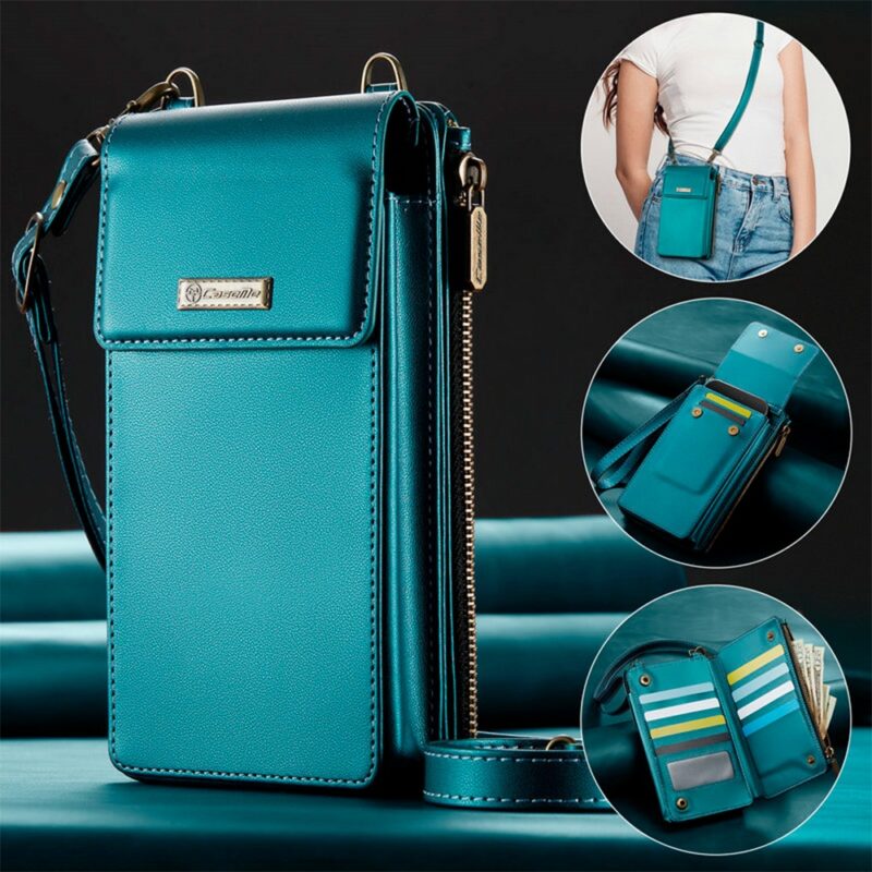 Mini Bolsa Transversal Feminina CaseMe p/Celular Verde