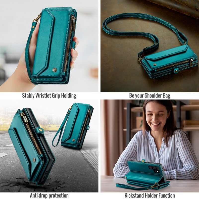 Capa Carteira CaseMe pra Samsung Galaxy S24 Ultra Verde