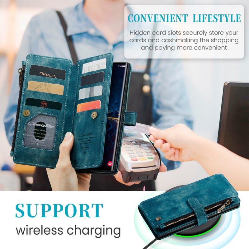 Capa Carteira CaseMe para Samsung Galaxy S24 Ultra Azul