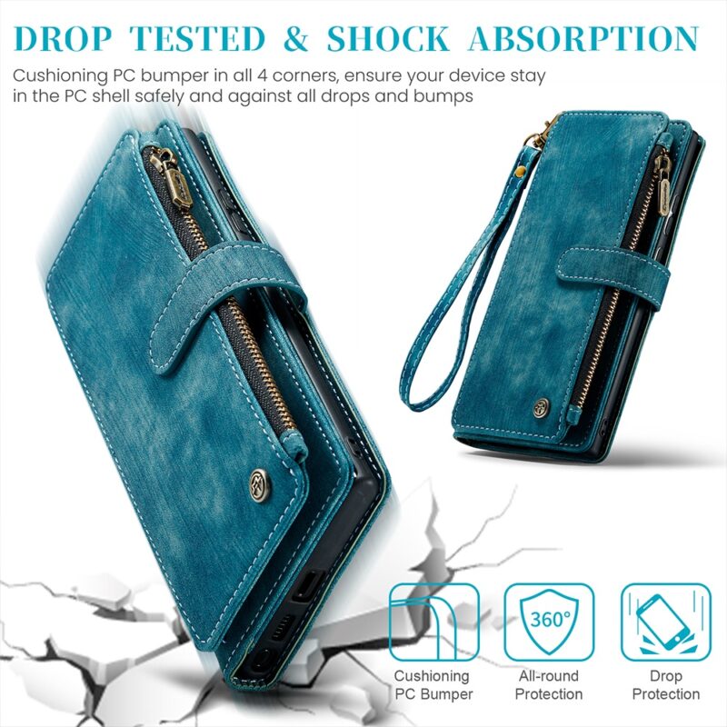 Capa Carteira CaseMe para Samsung Galaxy S24 Ultra Azul