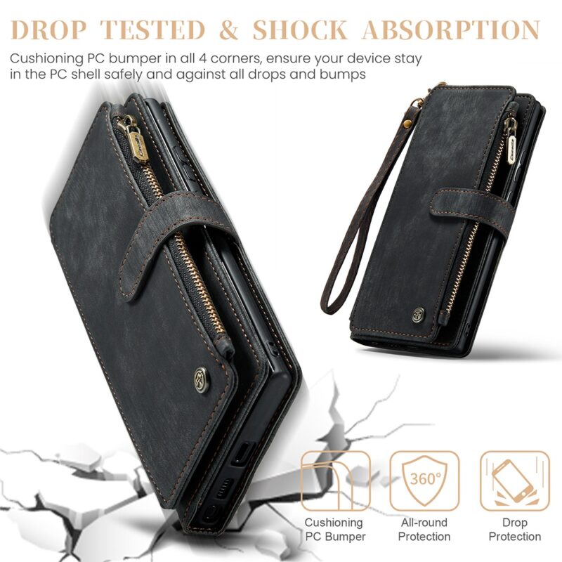 Capa Carteira CaseMe pra Samsung Galaxy S24 Ultra Preto
