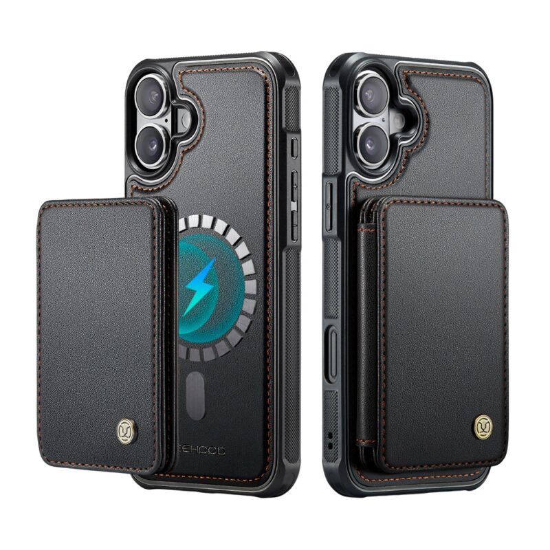 Capa Tipo Carteira Jeehood iPhone 16 de 6.1 pol. Preta