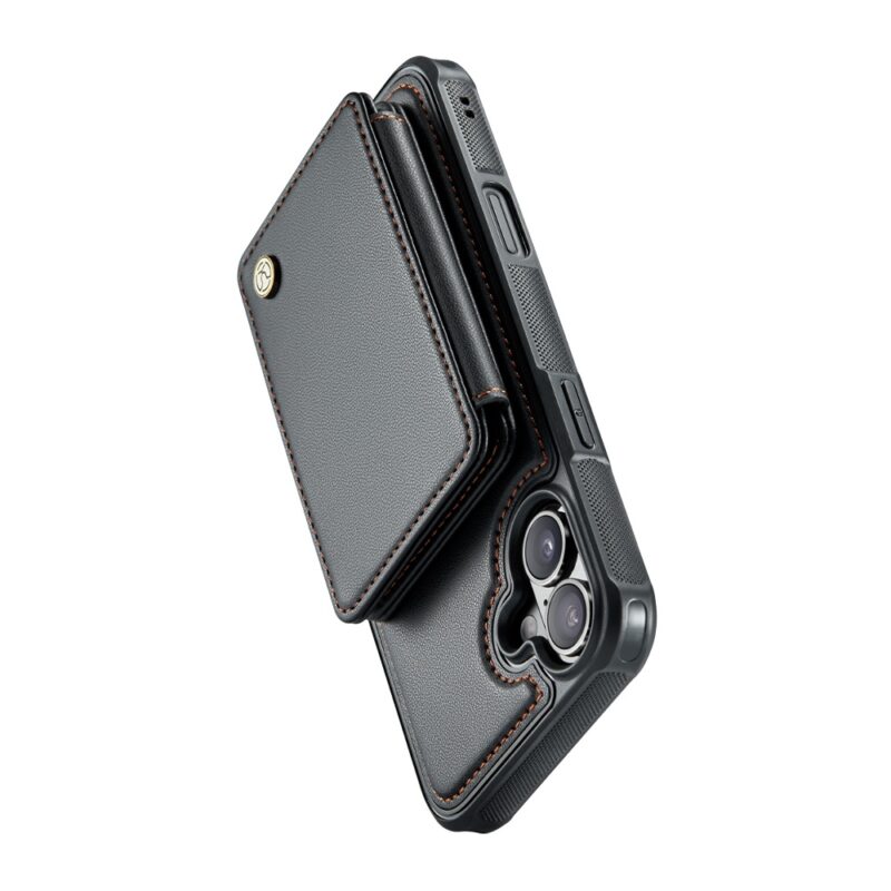Capa Tipo Carteira Jeehood iPhone 16 de 6.1 pol. Preta