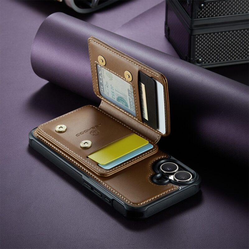 Capa Tipo Carteira Jeehood iPhone 16 de 6.1 pol. Azul