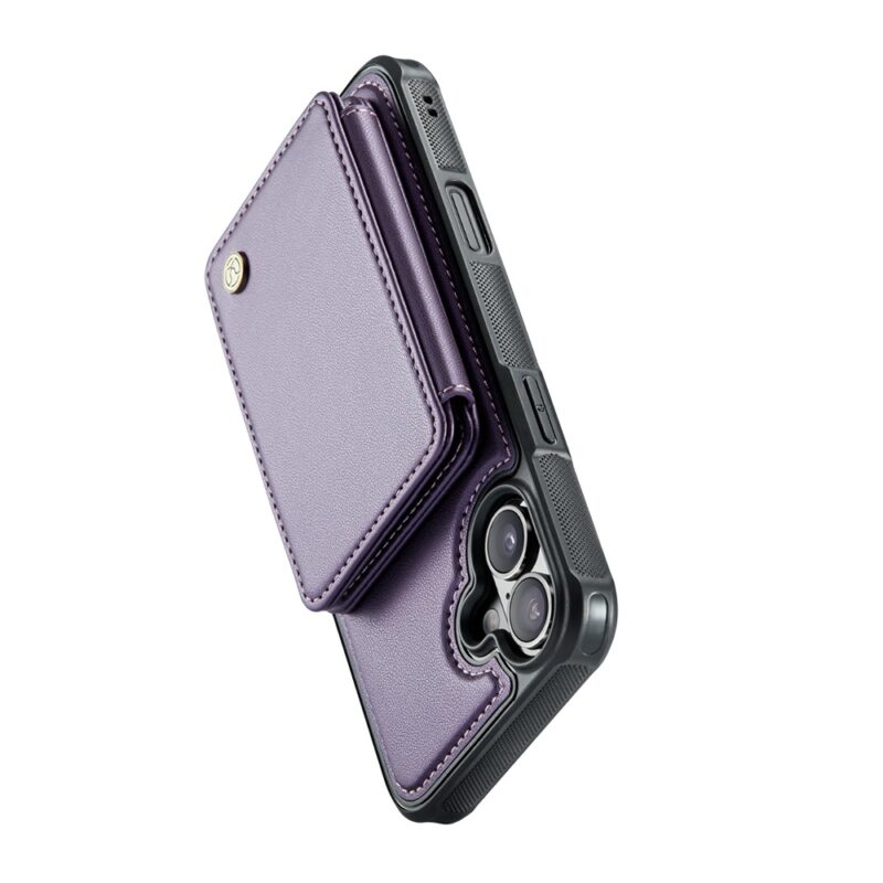 Capa Tipo Carteira Jeehood iPhone 16 de 6.1 pol. Púrpura