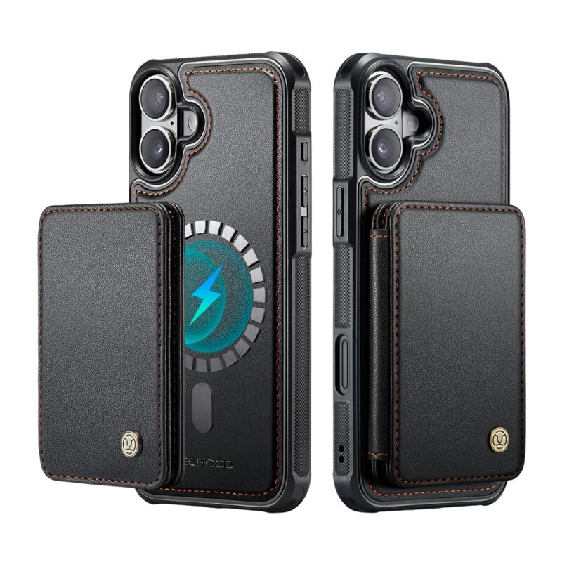 Capa Tipo Carteira Jeehood iPhone 16 Plus 6,7" pol Preta